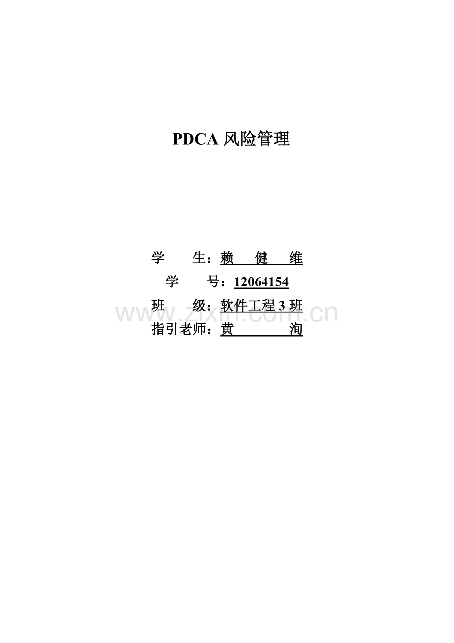 PDCA风险管理.doc_第1页