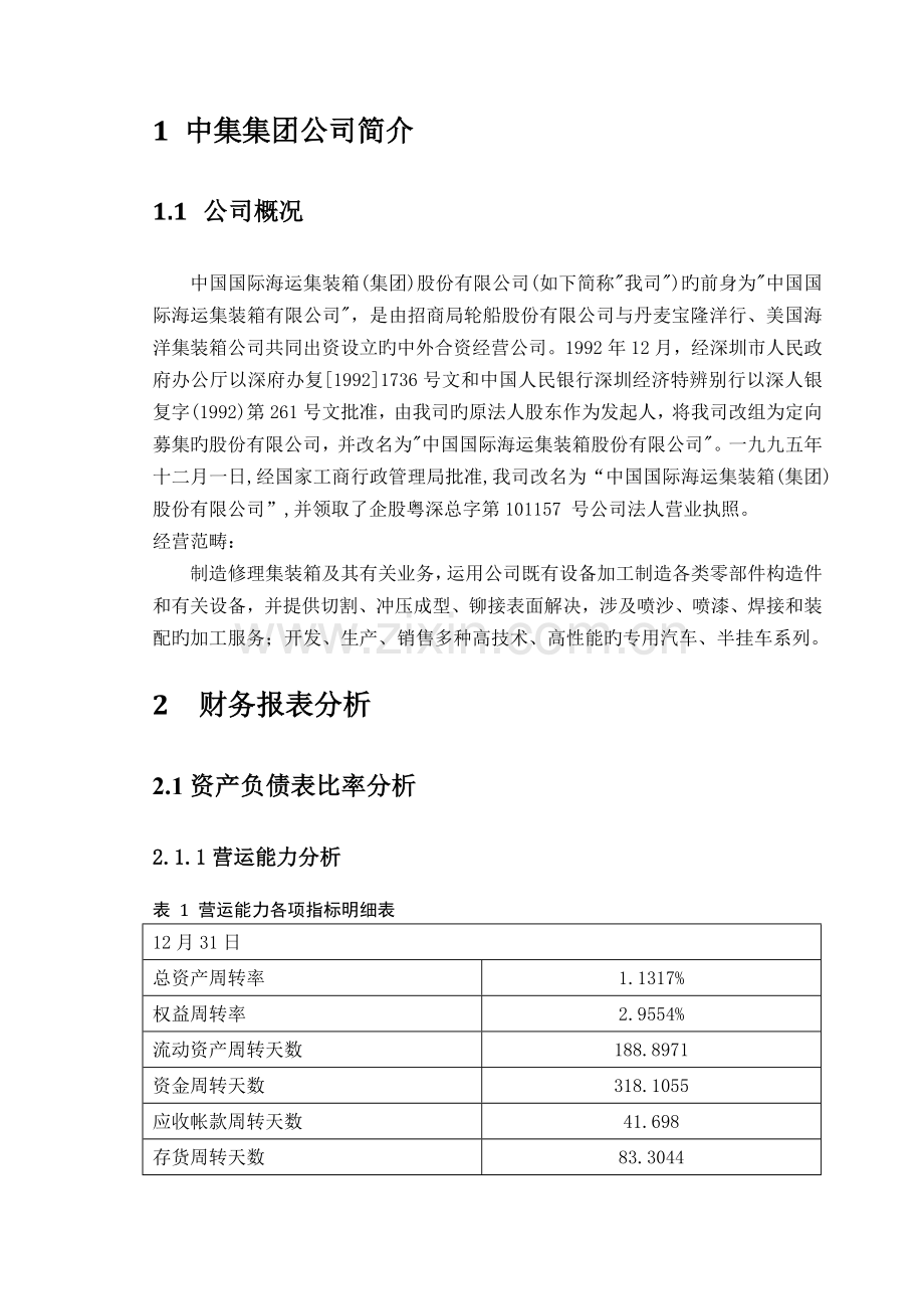 中集集团财务报表分析.doc_第3页