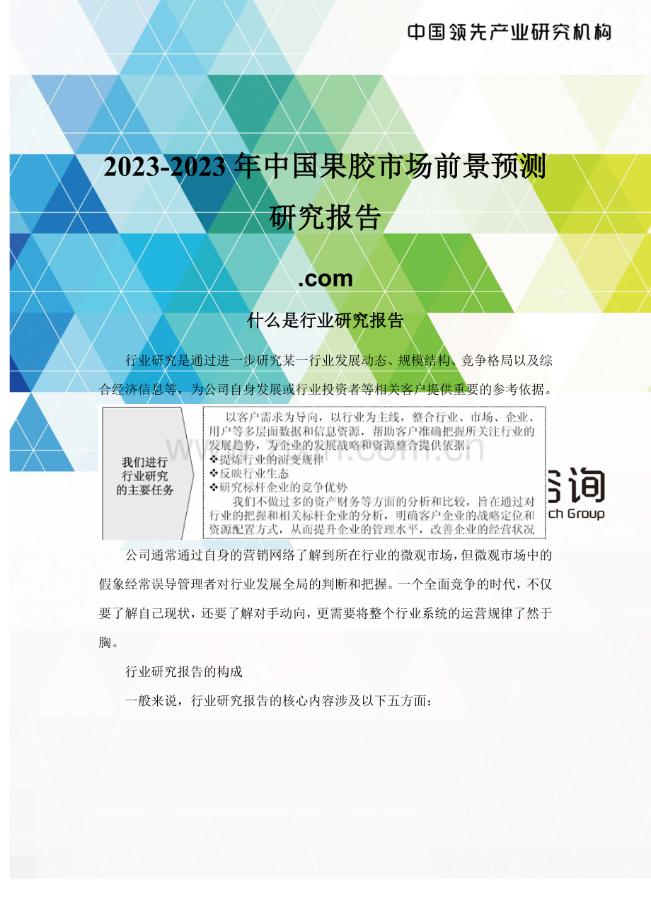 年中国果胶市场前景预测研究报告.doc_第1页