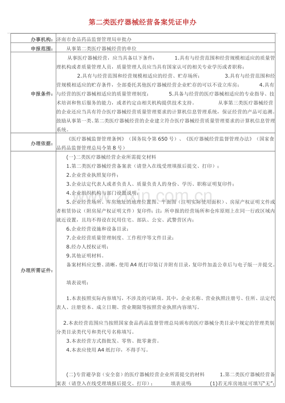 第二类医疗器械备案要求.docx_第1页