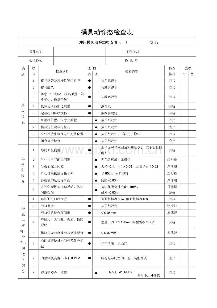 模具动静态验收标准.doc_第1页