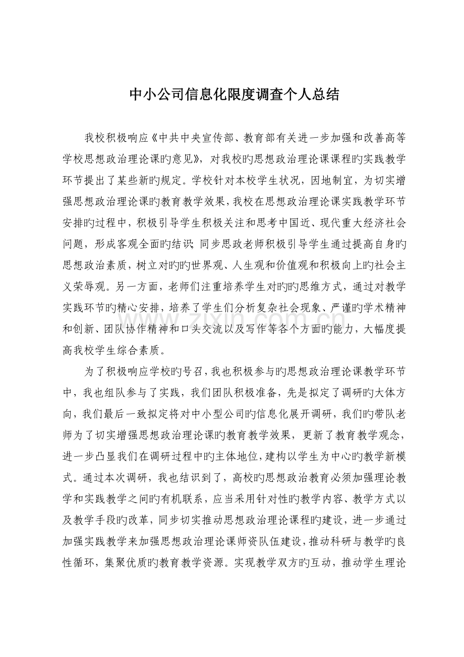 中小企业信息化调查个人报告.doc_第1页