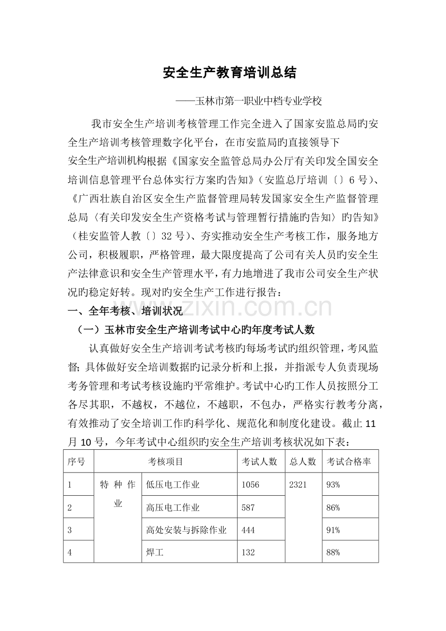 安全生产教育培训总结.docx_第1页