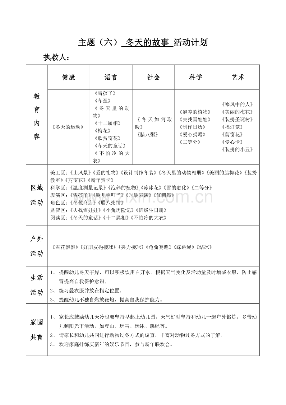 大班上主题六冬天的故事.doc_第2页