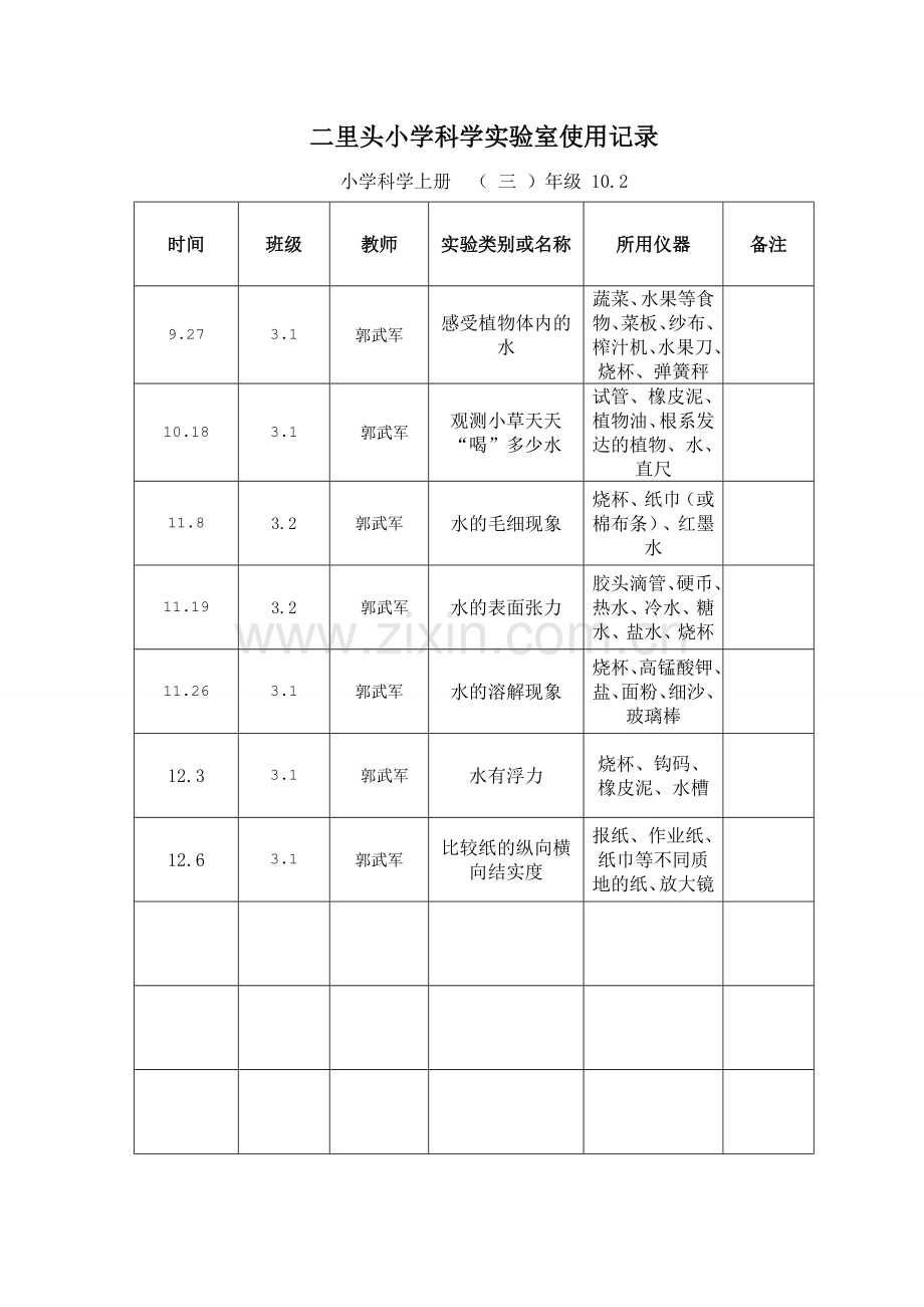 小学实验室使用记录表.doc_第3页