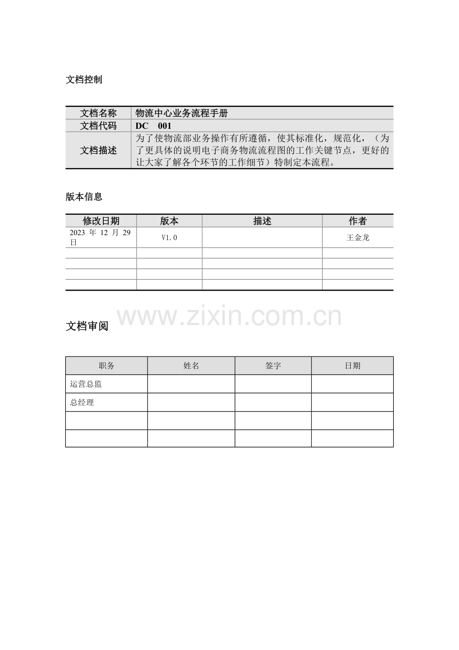 电子商务有限公司物流部业务手册.doc_第2页