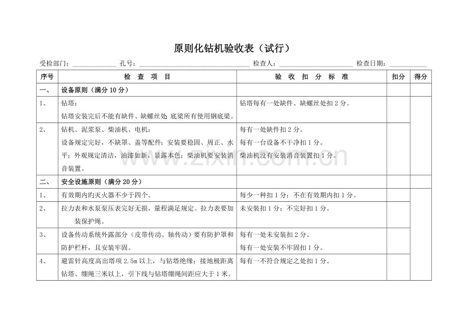 标准化钻机验收表.doc_第1页