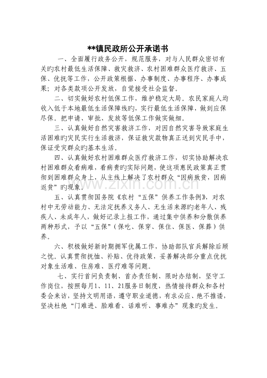 乡镇部门公开承诺书.doc_第3页