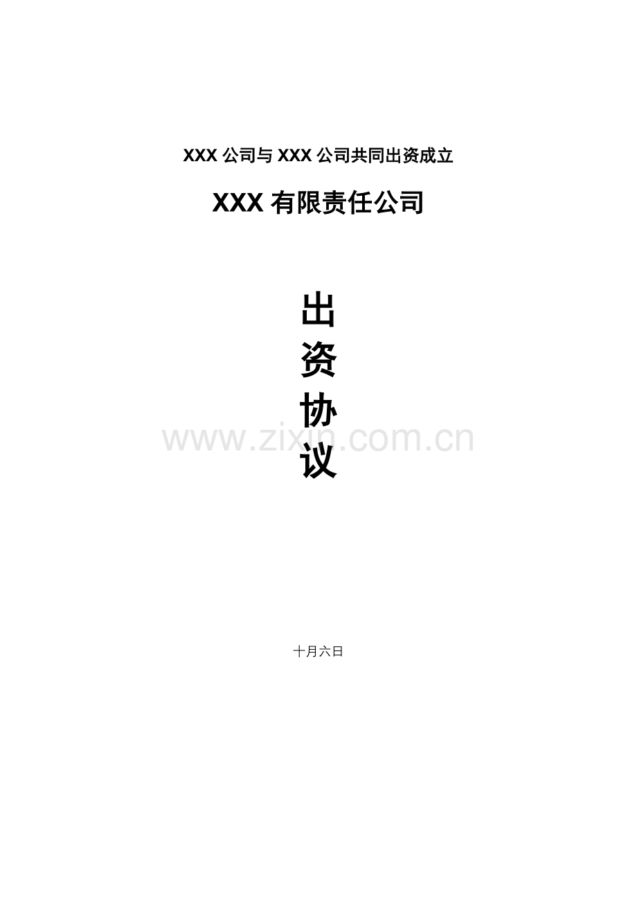 共同出资成立新公司方案.doc_第1页