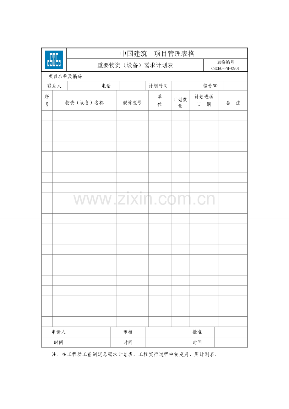 项目管理手册表格.doc_第3页