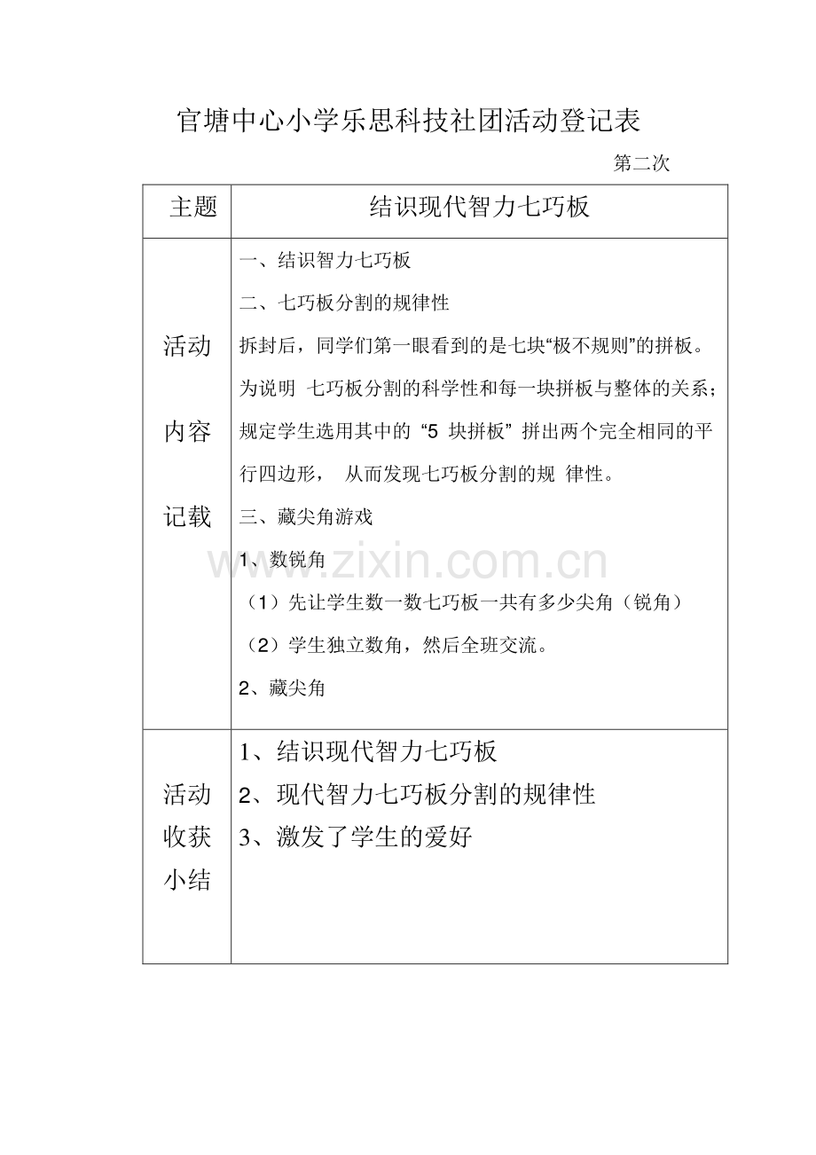 官塘中心小学乐思科技社团活动记录表.doc_第2页