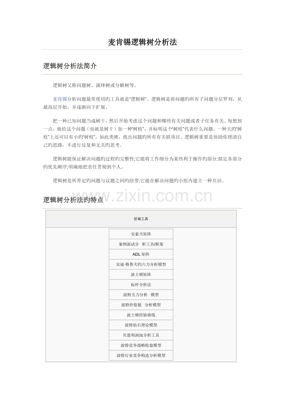 战略咨询研究工具--逻辑树分析法.docx_第1页