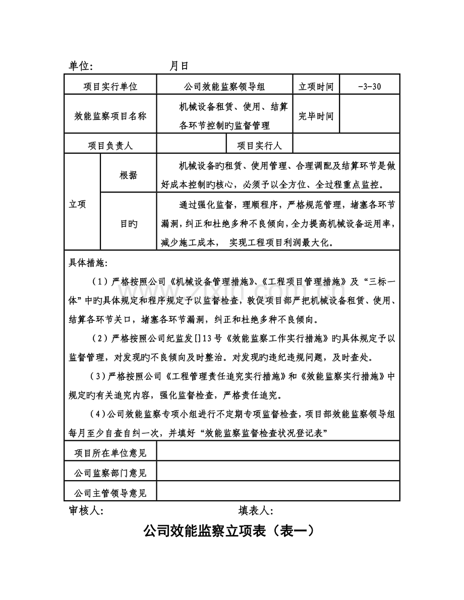 各部门企业效能监察立项表.doc_第3页