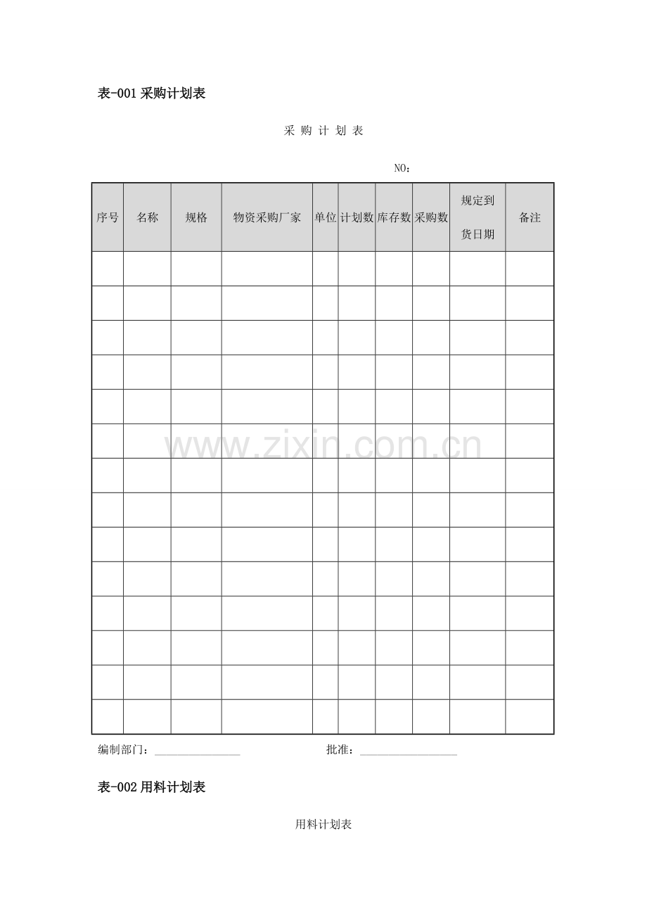 物资采购管理表格.doc_第2页