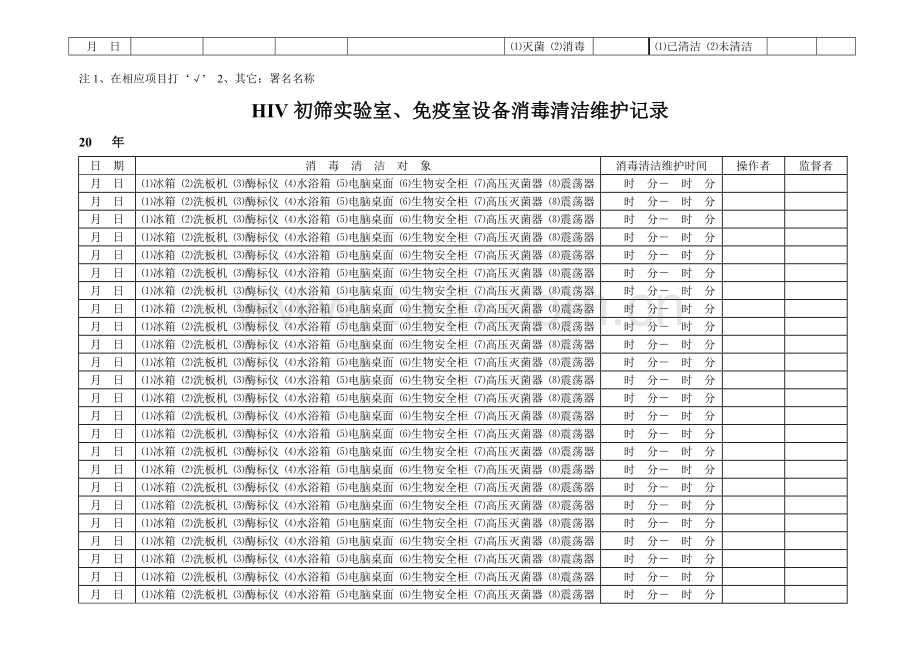 检验科医疗废物处理记录表.doc_第3页