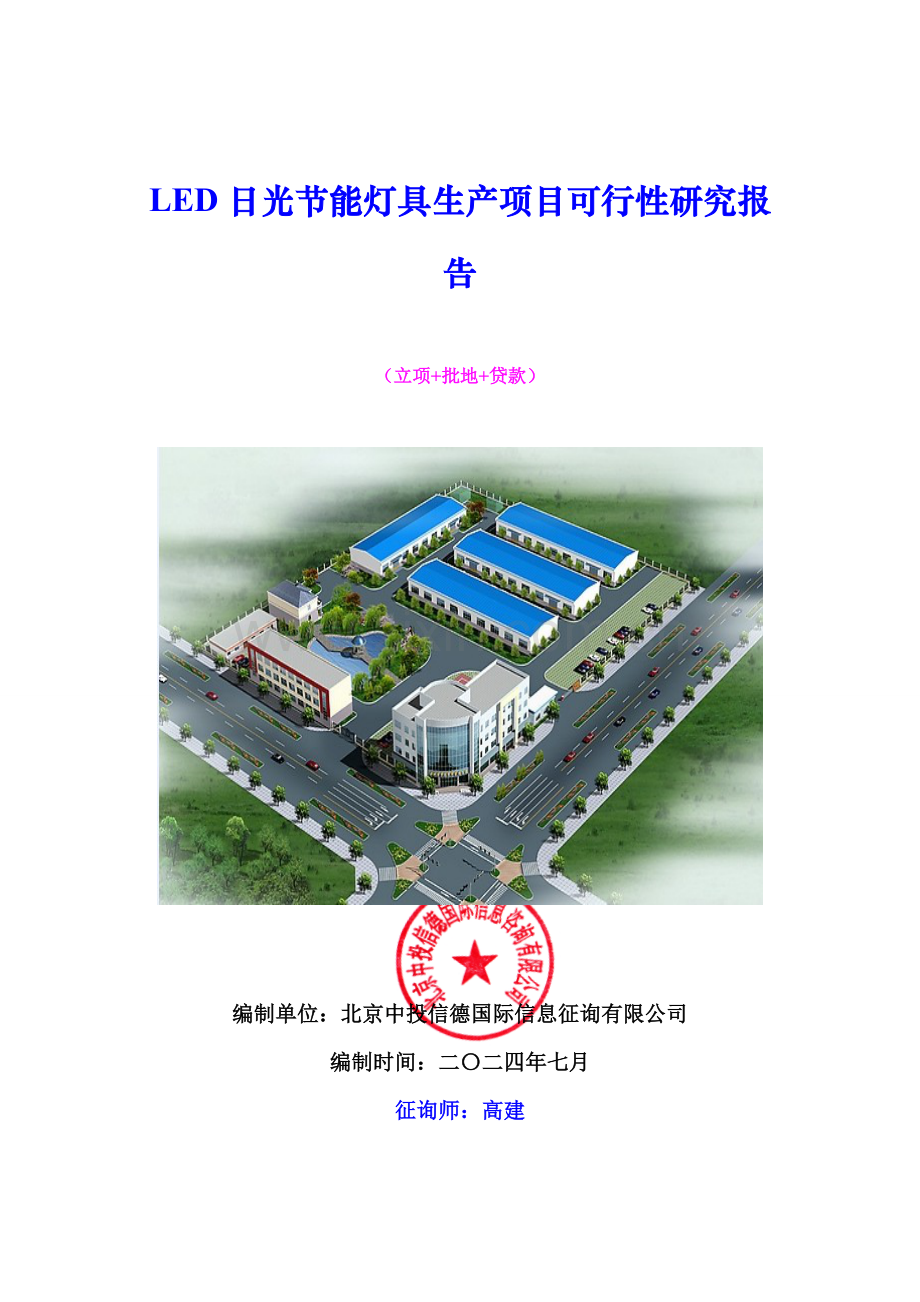 LED日光节能灯具生产项目可行性研究报告.doc_第1页