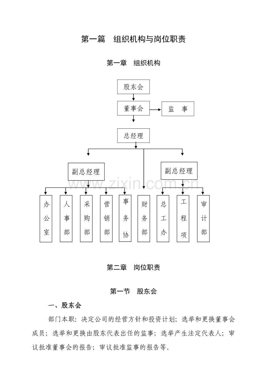 第一篇组织机构与岗位职责.doc_第1页