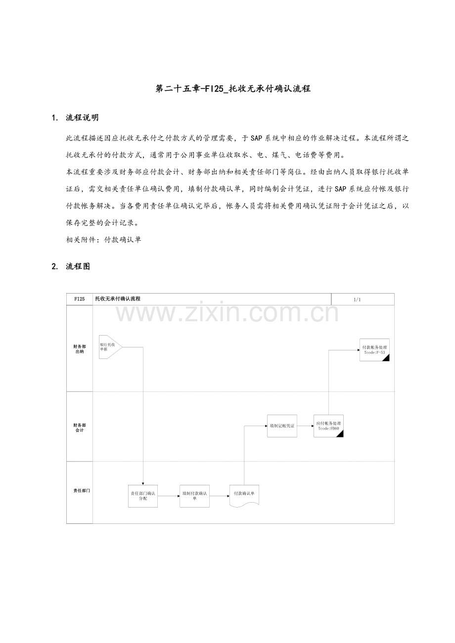 家具有限公司托收无承付确认流程.doc_第1页