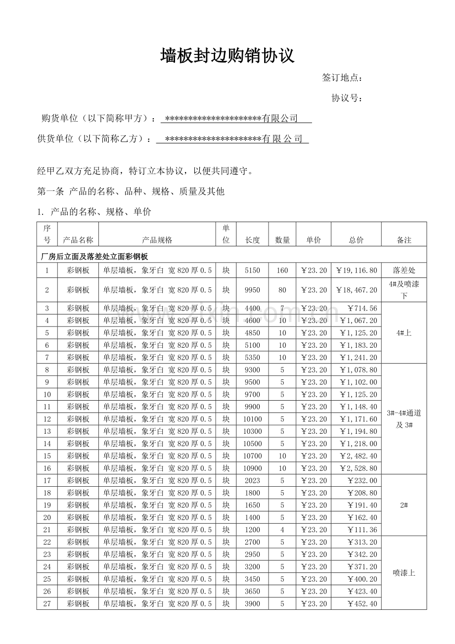 墙板与封边购销合同.doc_第1页