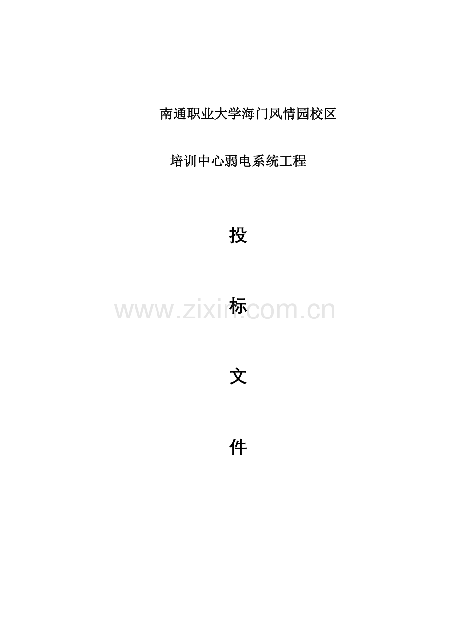 弱电系统工程技术标书.doc_第1页