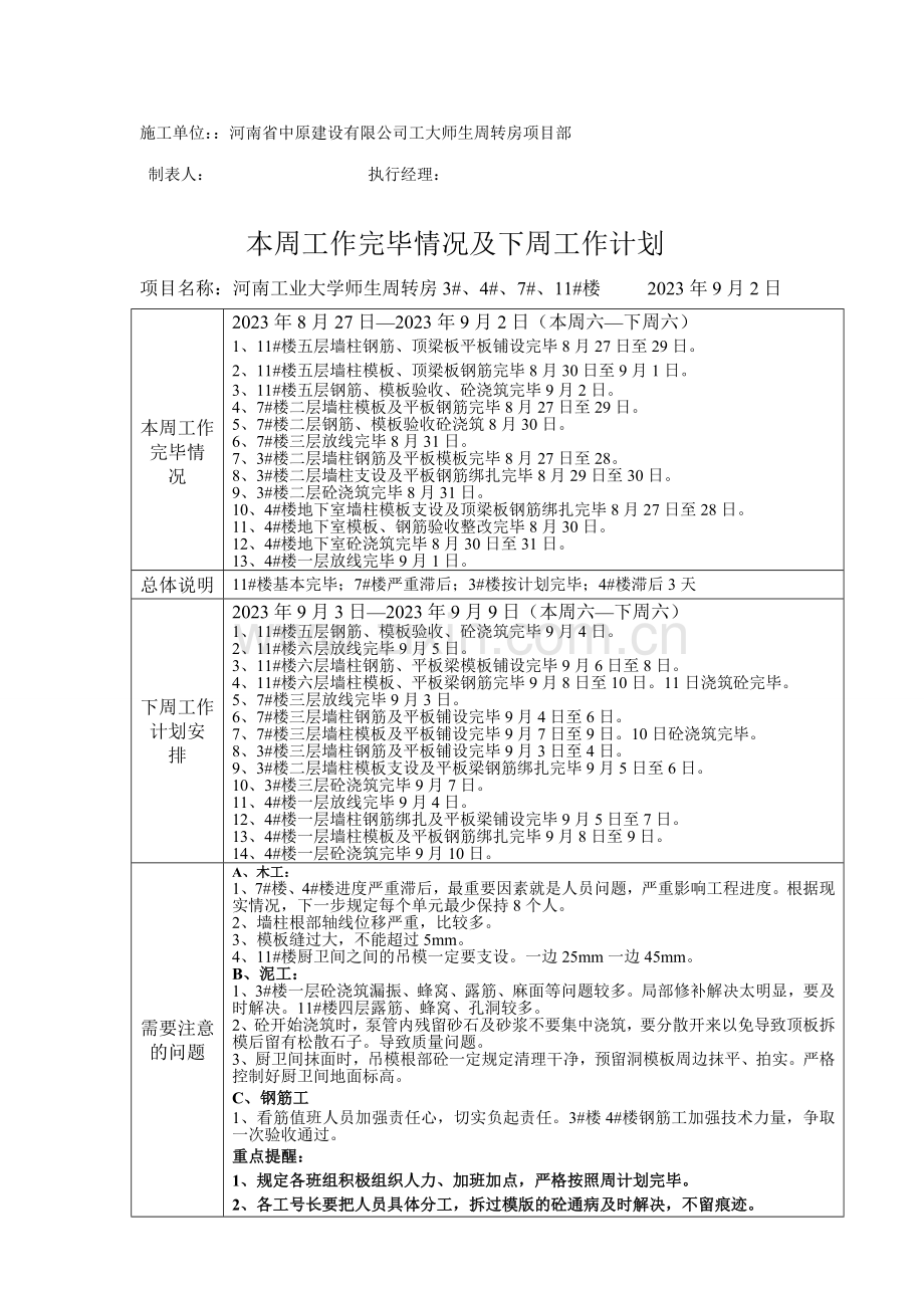 项目部周工作计划.doc_第3页