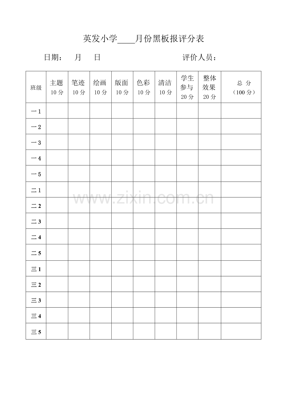 上学期黑板报评比方案.doc_第3页