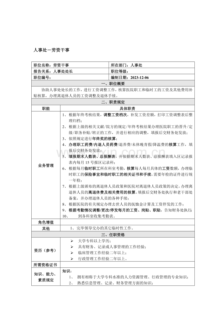 公司24个典型职位说明书.doc_第3页