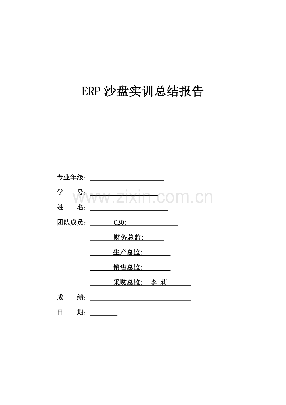 ERP沙盘实训营销总监总结报告.doc_第1页