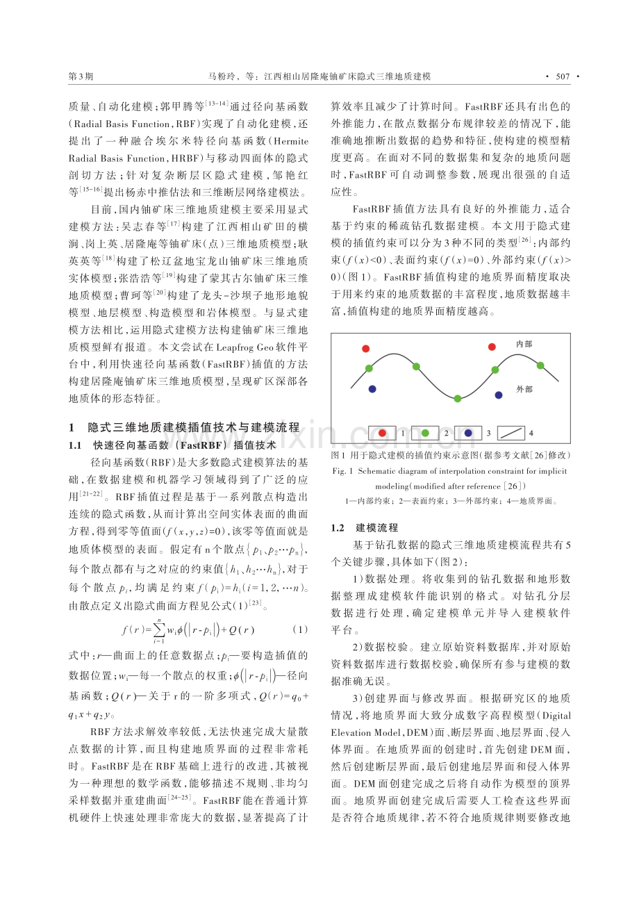 江西相山居隆庵铀矿床隐式三维地质建模.pdf_第2页