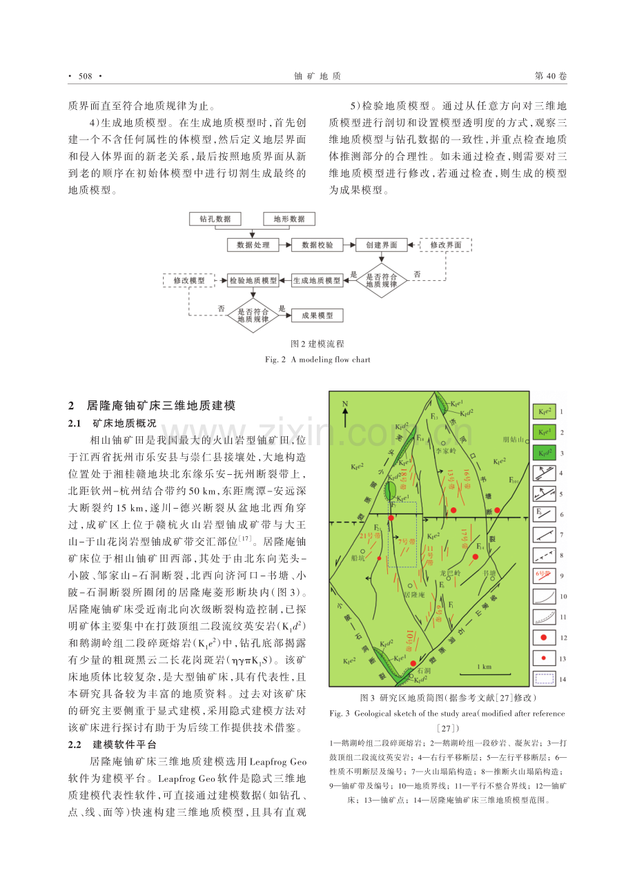 江西相山居隆庵铀矿床隐式三维地质建模.pdf_第3页