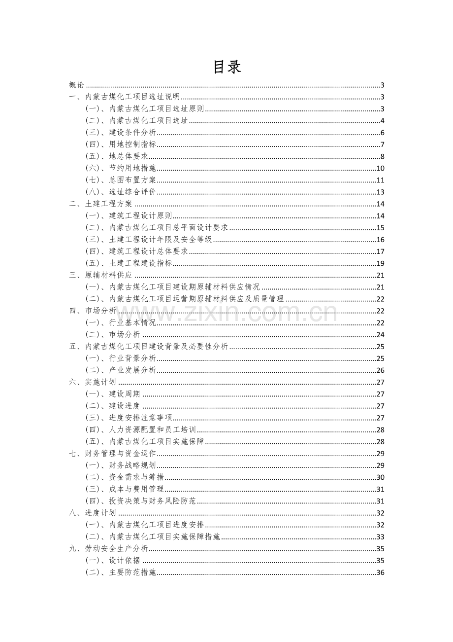 2024年内蒙古煤化工项目可行性分析报告.docx_第2页