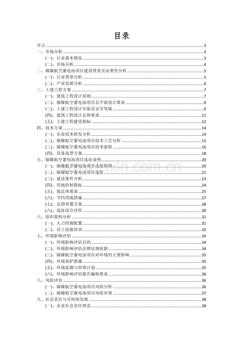 2024年镉镍航空蓄电池项目可行性研究报告.docx_第2页