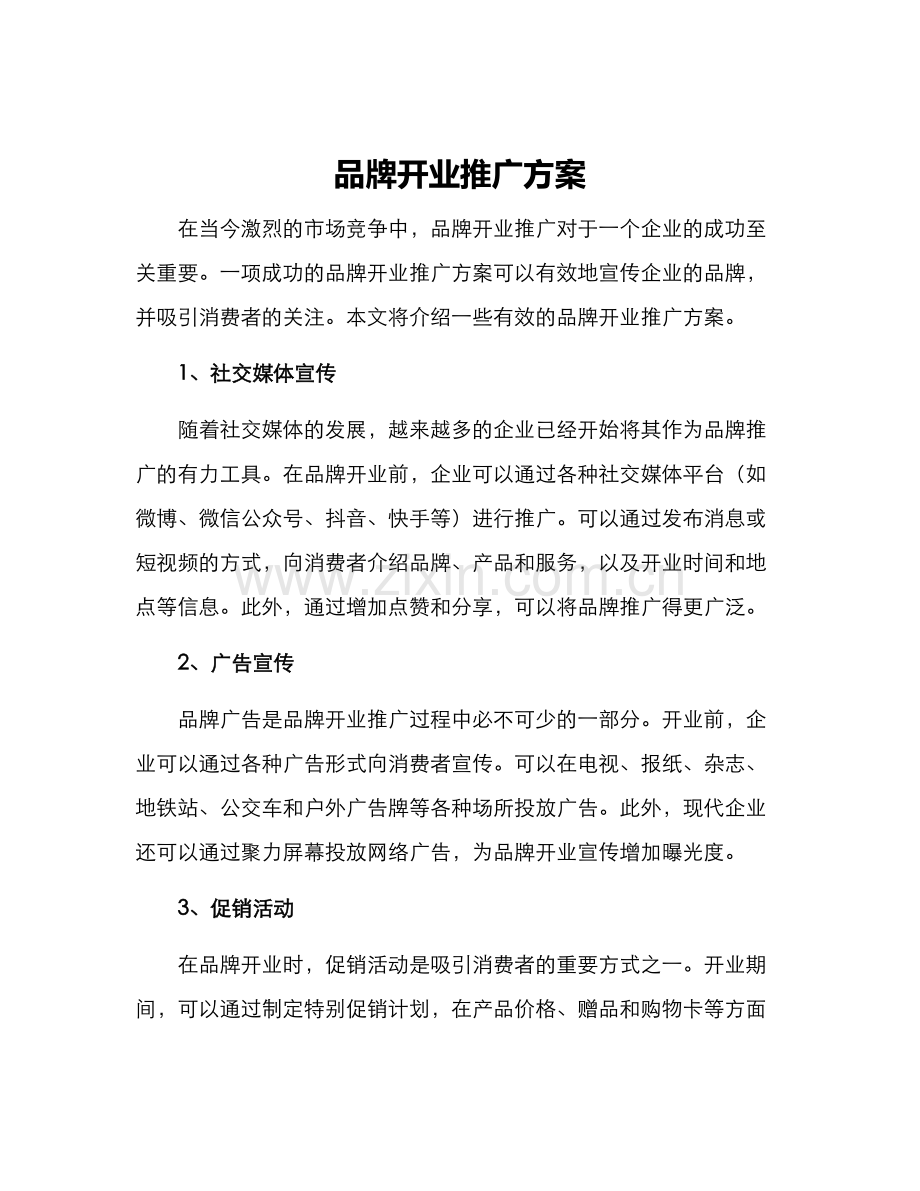 品牌开业推广方案.docx_第1页