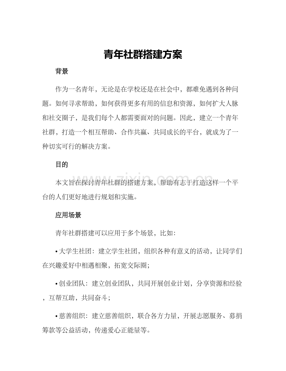 青年社群搭建方案.docx_第1页