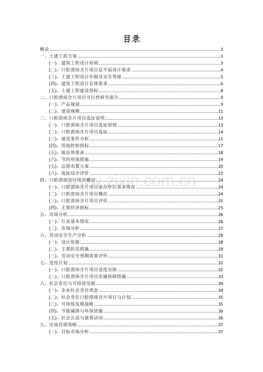 2024年口腔溃疡含片项目可行性分析报告.docx_第2页