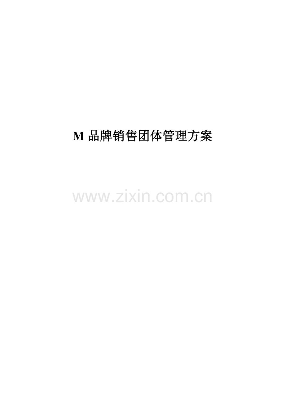 品牌销售团队管理方案模板样本.doc_第1页