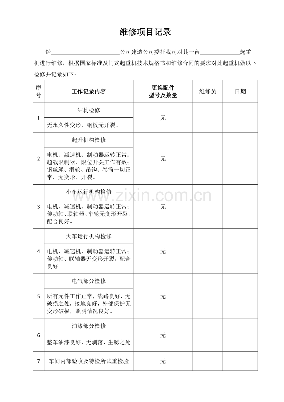 起重机维修记录.docx_第2页