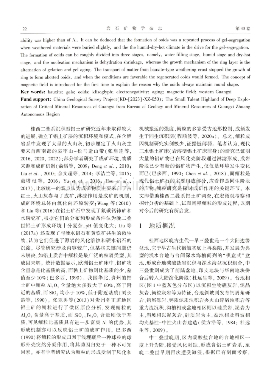 桂西二叠系沉积型铝土矿鲕粒成因机制探讨.pdf_第2页