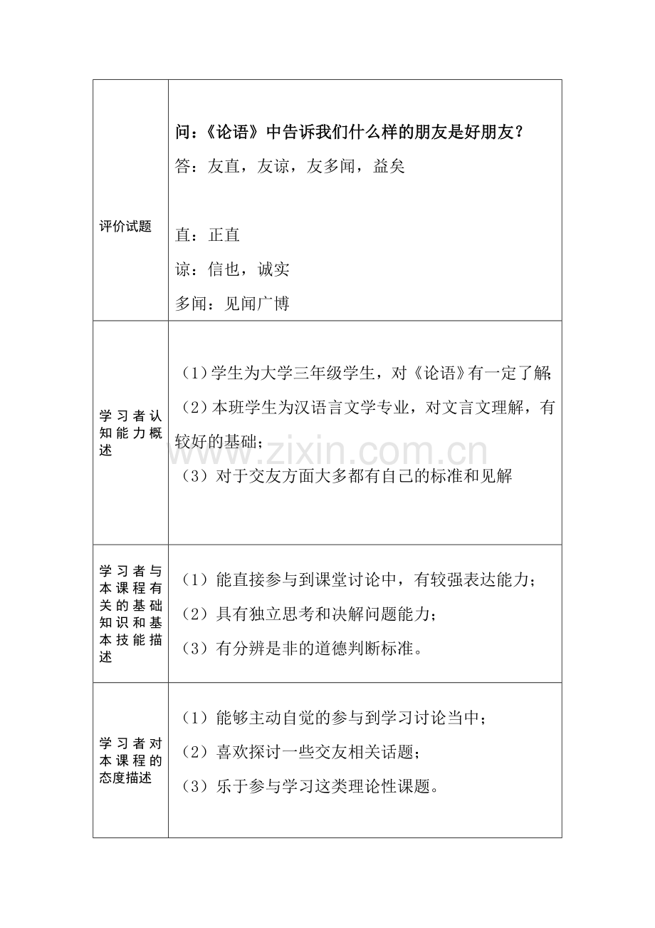 一节课课堂教学设计报告模板.doc_第3页