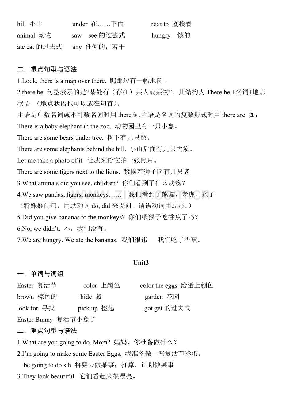 闽教版小学英语五年级下册知识点(1)学习资料.doc_第2页