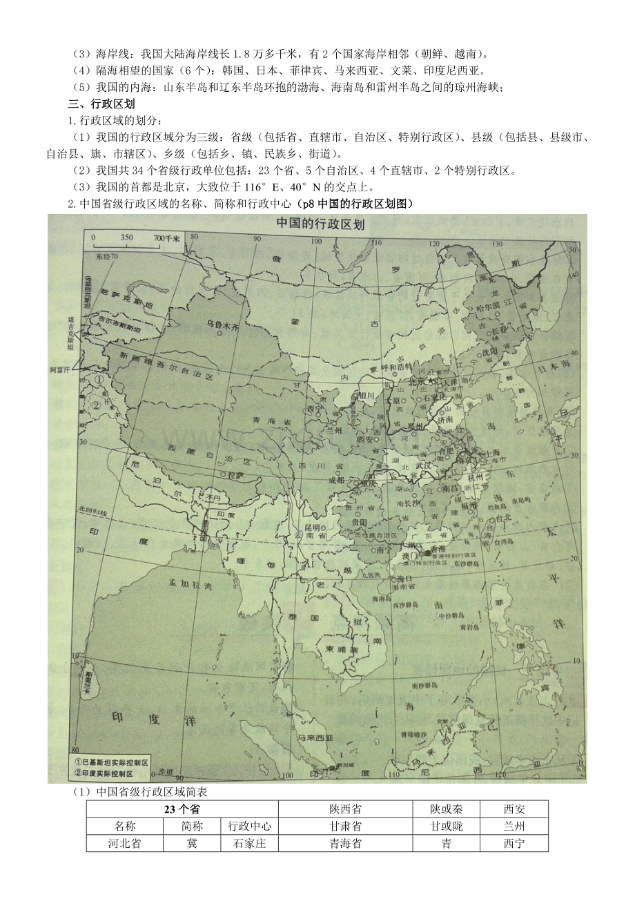 商务星球版八年级上册地理知识点.doc_第2页