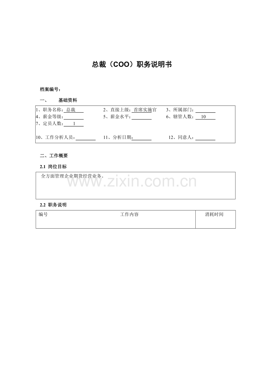 公司总裁岗位职责样本.doc_第1页