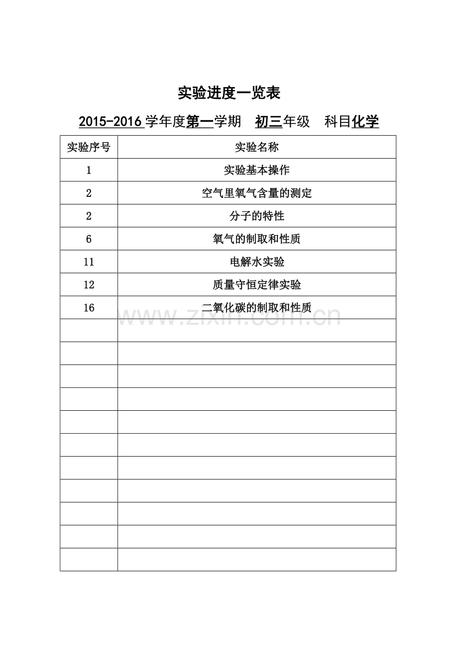 初中化学实验室档案上学期全解.doc_第3页