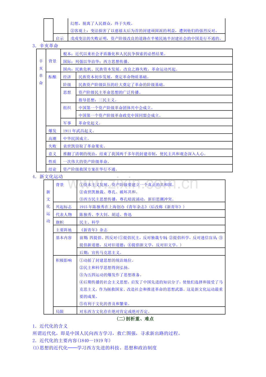 初中八年级上册第二单元《近代化》知识重点与试题.doc_第2页