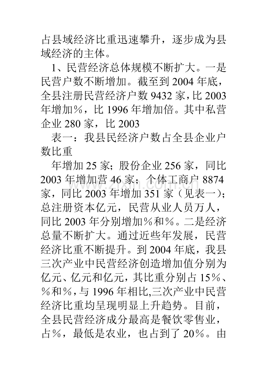 县民营经济发展情况调查报告.doc_第2页