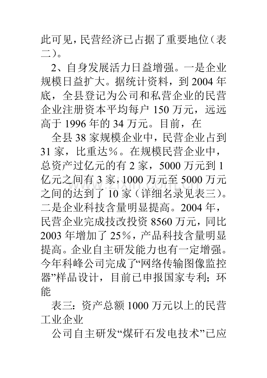 县民营经济发展情况调查报告.doc_第3页