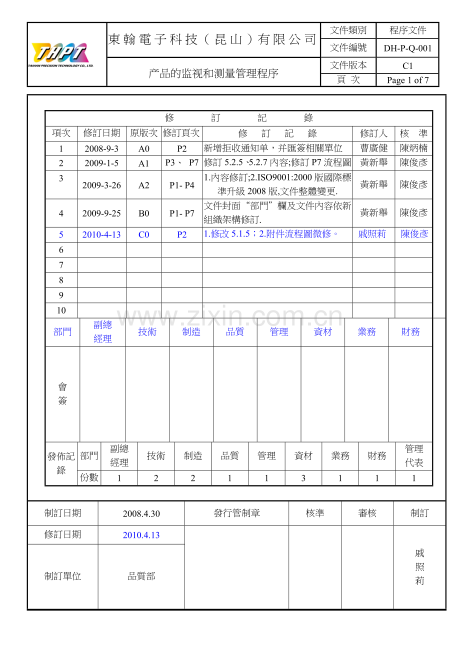 产品的监视和测量管理程序1.doc_第1页