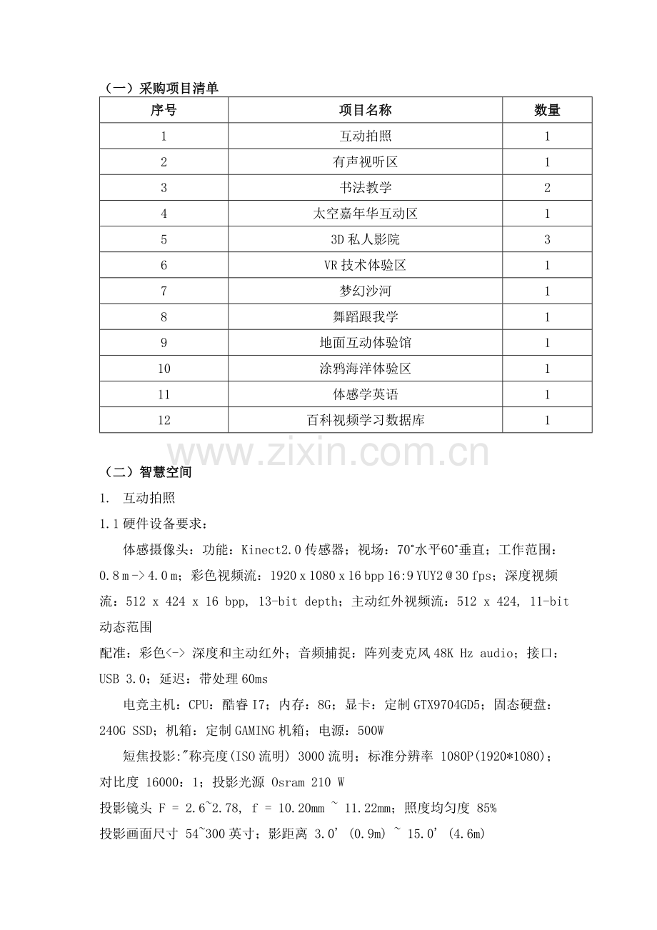 一采购项目清单.doc_第1页