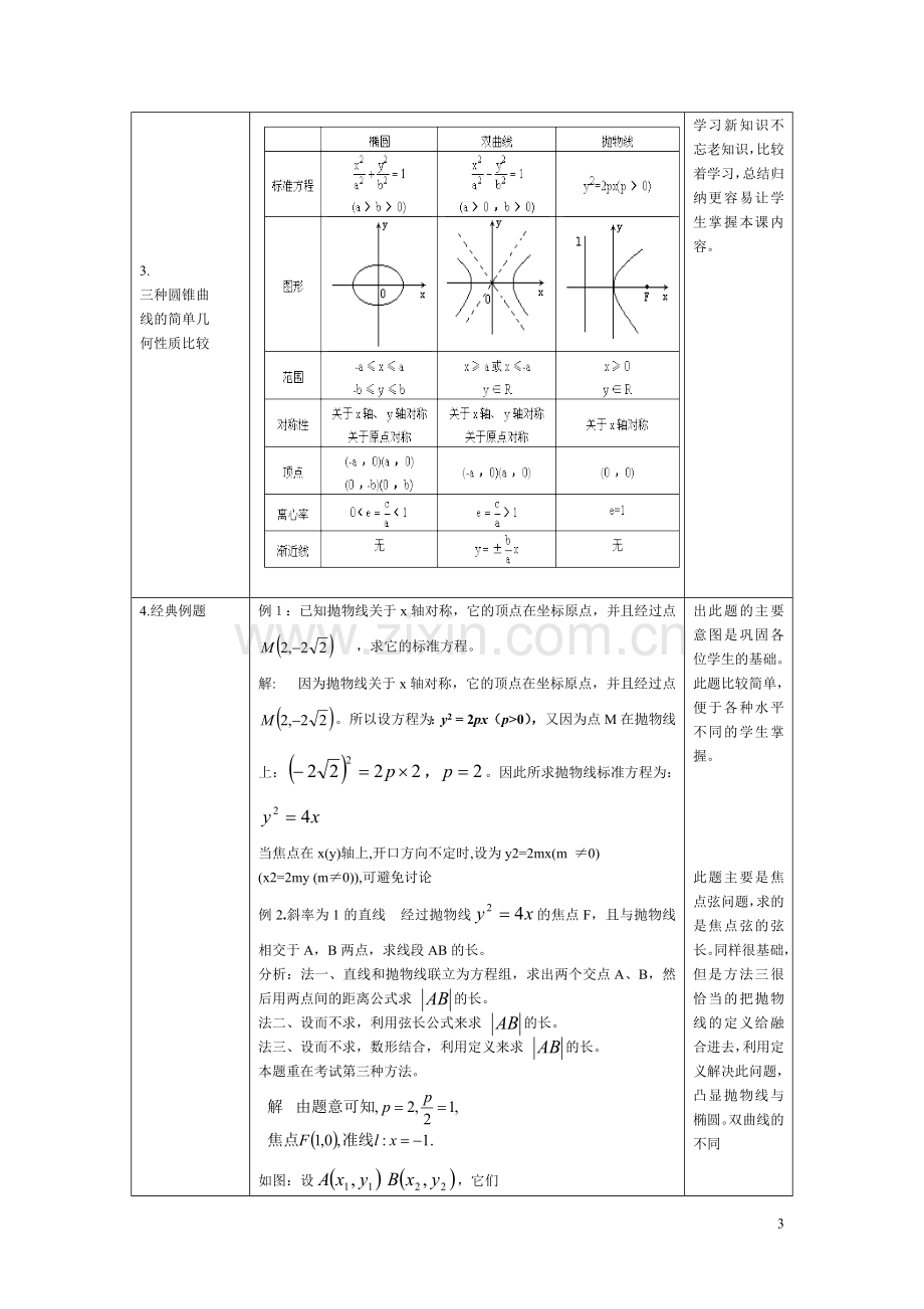 抛物线的几何性质教案word版本.doc_第3页