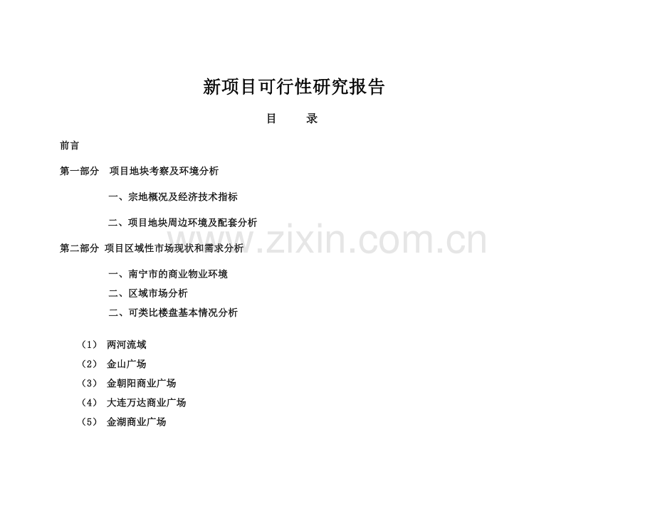 南宁广西国贸中项目可行性研究心报告36页.doc_第1页